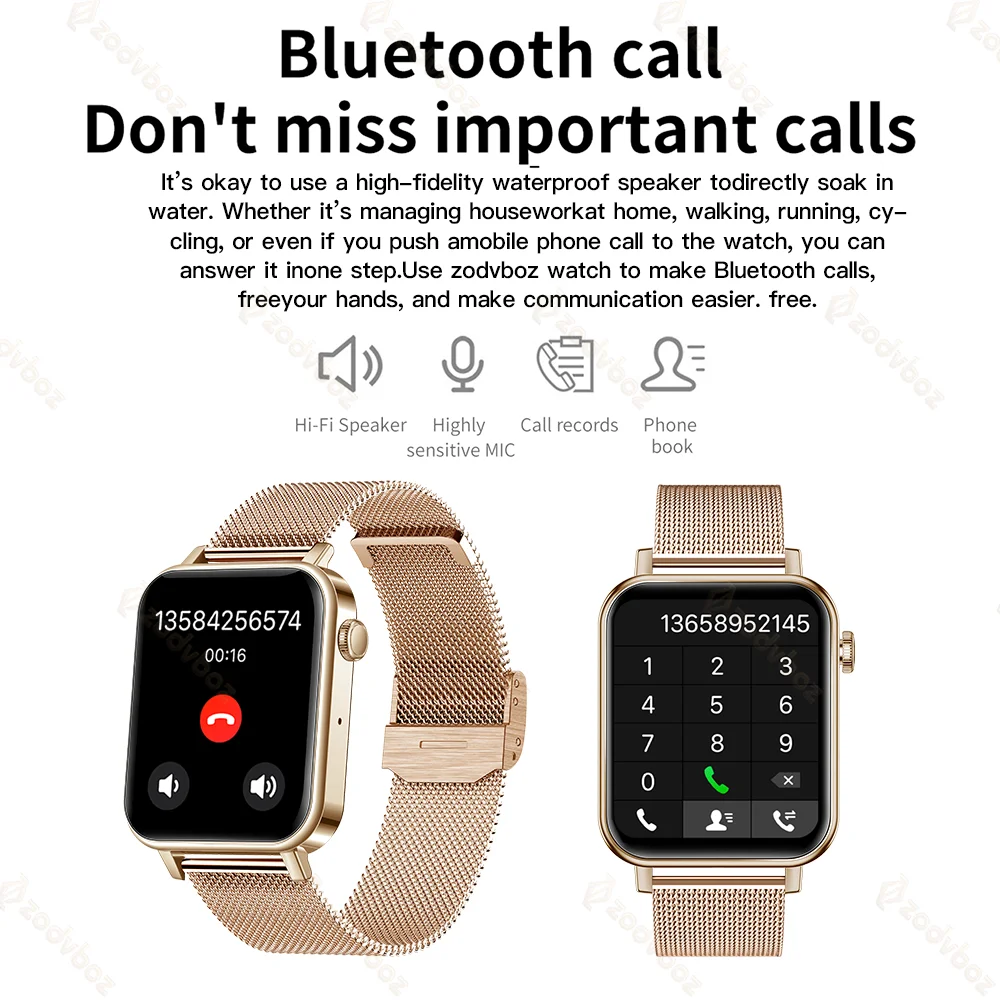 2021 new women smart watch bluetooth call heart rate blood pressure blood oxygen measurement men smart bracelet for android ios free global shipping