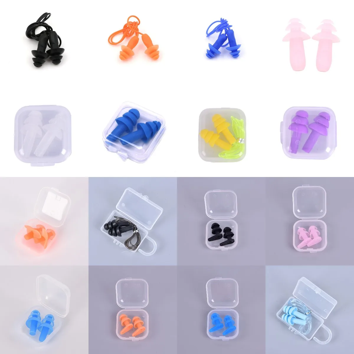 18Styles Waterproof Swimming Silicone Swim Earplugs for Adult Swimmers Children Diving Soft Anti-Noise Ear Plug 1pair