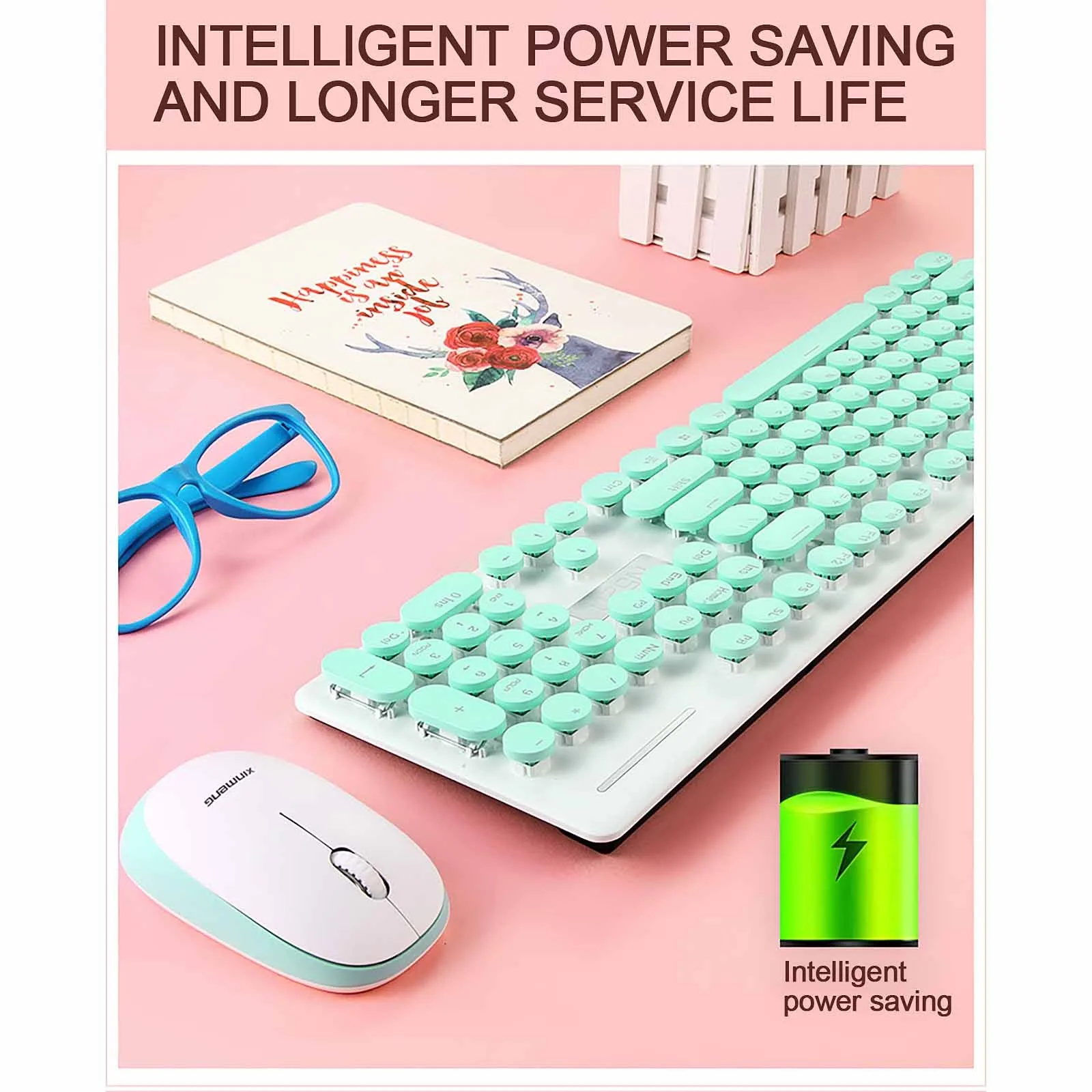 

Retro N520 Wireless Keyboard and Mouse Set 2.4G USB 104 Keys Professional Gaming Keyboard Silent Mouse For PC Dropshipping