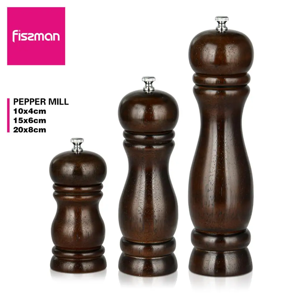 Фиссман черная резиновая мельница для перца с сильной регулируемой шлифовальной