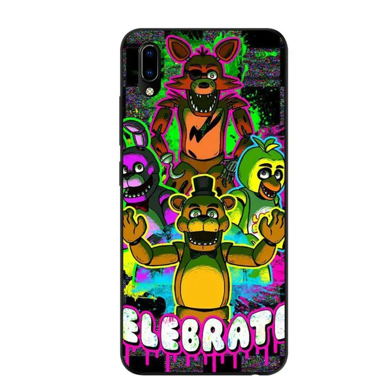 

TOPLBPCS Fnaf Animatronics Phone Case For Huawei nova 5 6 7 pro Y5 2019 prime 2018 Y9s Y7 Black Soft nax fundas cover