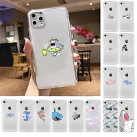 cute shark phone case for iphone x xs max 6 6s 7 7plus 8 8plus 5 5s se 2020 xr 11 11pro max clear funda cover