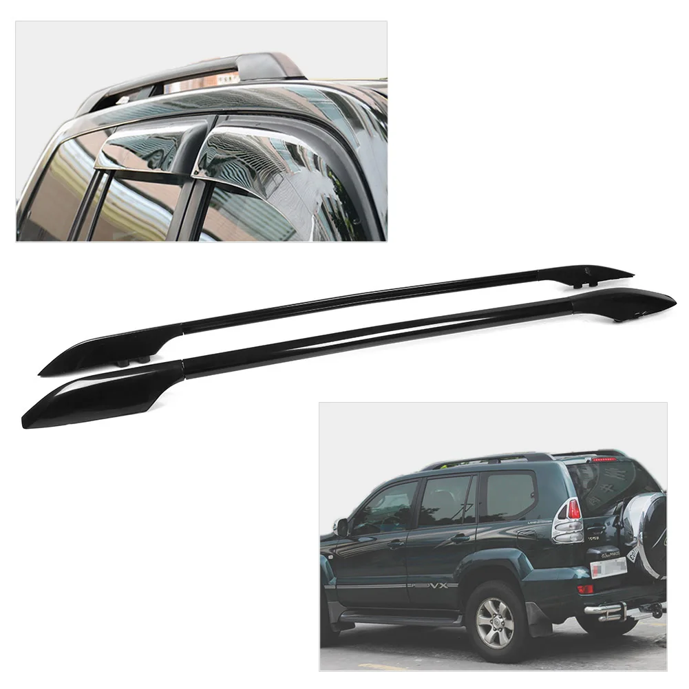 

Auto Car Roof Rack Rails Luggage Carrier Bars For Toyota Land Cruiser Prado FJ120 FJ-120 2003-2009 For Lexus GX470