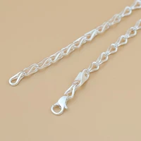 s925 sterling silver necklace 2021 new fashion thai silver melon seed button neck chain pure argentum jewelry for men and women