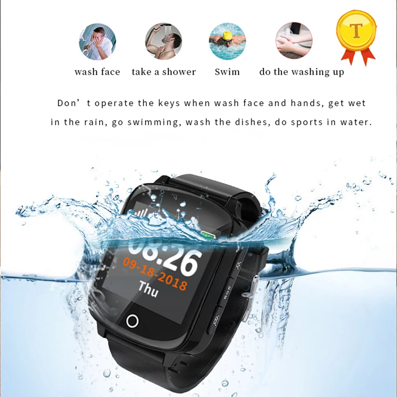2020 Смарт часы с большим экраном и большими словами для пожилых людей gps Wi Fi SOS