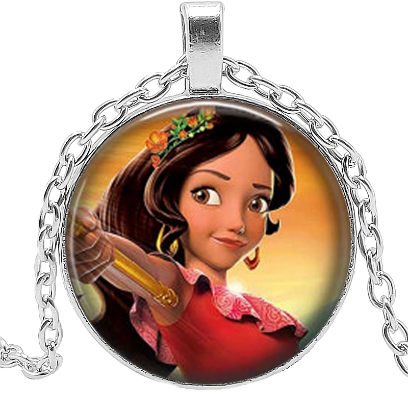 Новинка 2020 ожерелье из фильма Окружающая мультяшная принцесса 3 цвета стеклянное