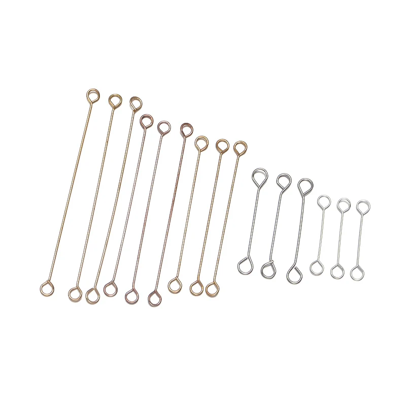 

Булавки двойные 9 слов для бижутерии, золотистые/Родиевые, длина 15/20/30/35/40 мм, 50 шт.