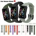 Ремешок силиконовый для смарт-часов Huawei Honor Band 6, спортивный сменный Браслет Для Huawei Band 6, 2021
