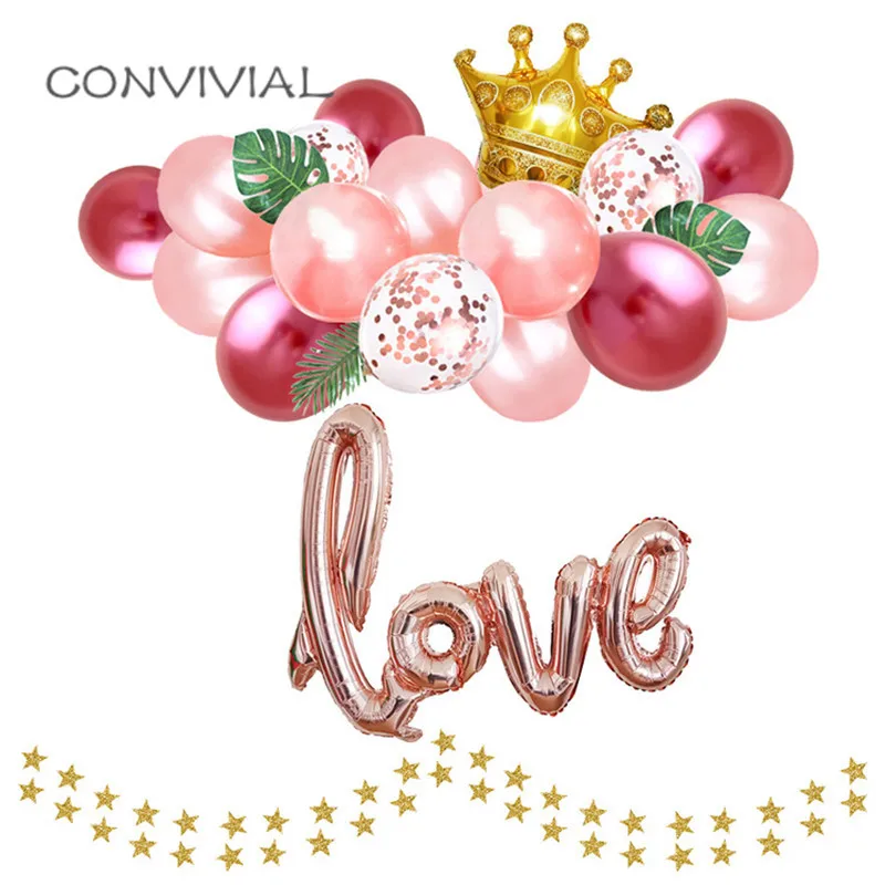43 дюймов лигатуры LOVE письмо Фольга шар Юбилей на День святого Валентина вечерние
