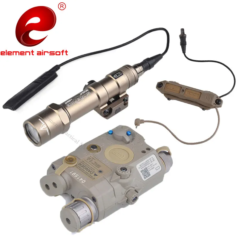 Коричневый Element Airsoft PEQ 15 тактический флэш-светильник Surefir M600 охотничий Flahs светильник M600C красный лазерный ИК лазерный PEQ15 оружейный пистолет светильник - Цвет: Коричневый