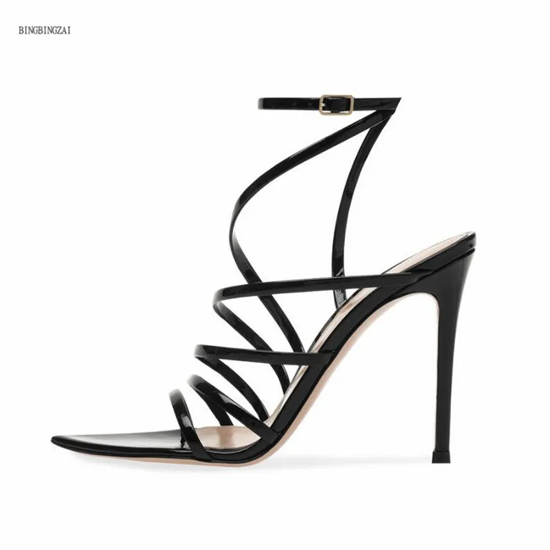 

The New Net red women's shoes Women's sandals Authentic superstar fashion brand 12CM Thin Heels Fashion Show 3-13 14 BBZAI