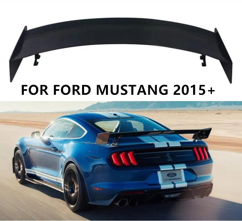 

Лидер продаж! Спойлер для Ford Mustang 2015, 2016, 2017, 2018, 2019, 2020, 2021, крыло, губа, хвост, спойлеры на багажник углеродное волокно GT500 BIG GT стиль