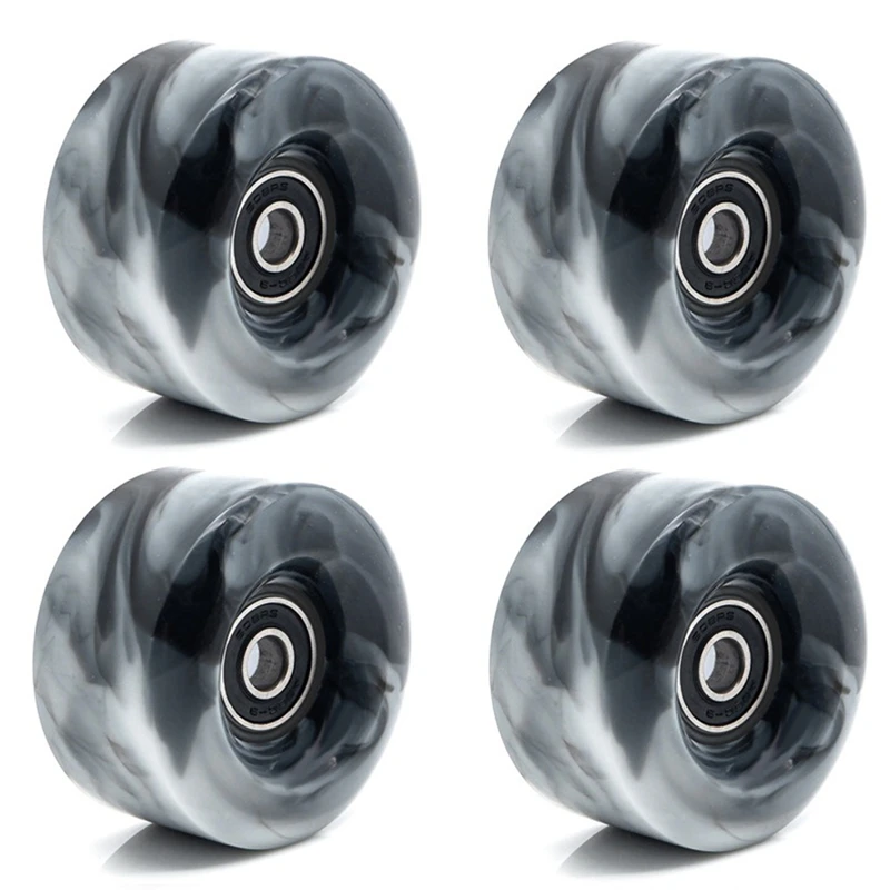 

4 Pcs Roller Skate Wheels with Bearings for Double Row Skating and Skateboard 32mm x 58mm 82A