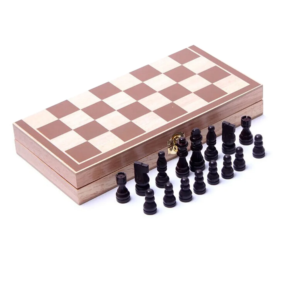 Portable Chess Children’s Educational Toys Folding Storage Wooden Parquet New Quality | Science