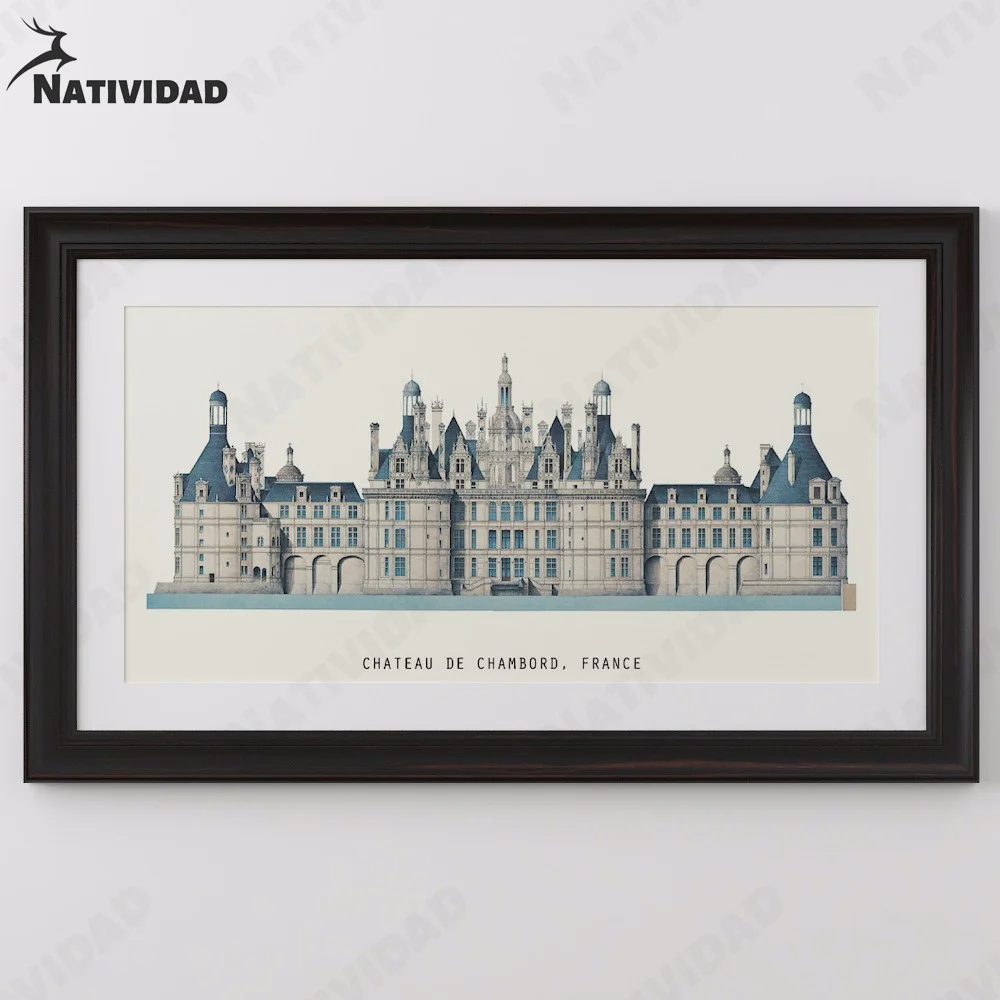 Классический Декор для дома настенный постер в стиле ретро архитектура рисунки