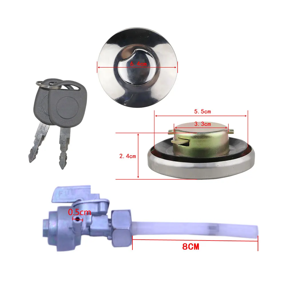 Красный газовый топливный бак + ключ крышки петух для Honda Mini Trail Monkey Bike Z50 Z50J Z50R