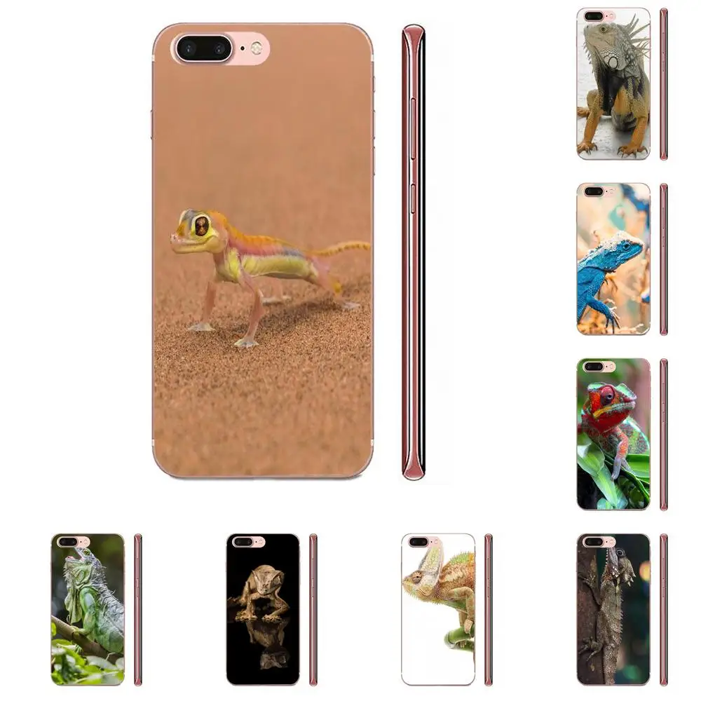 Мягкий чехол из ТПУ для Apple iPhone 4 4S 5 5C 5S SE SE2 6 6S 7 8 11 Plus Pro X XS Max XR Animal Iguana хамелеон
