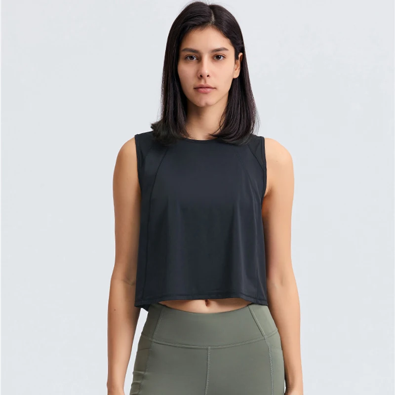 

Open Back Breathable Women Gym Crop Tank Top