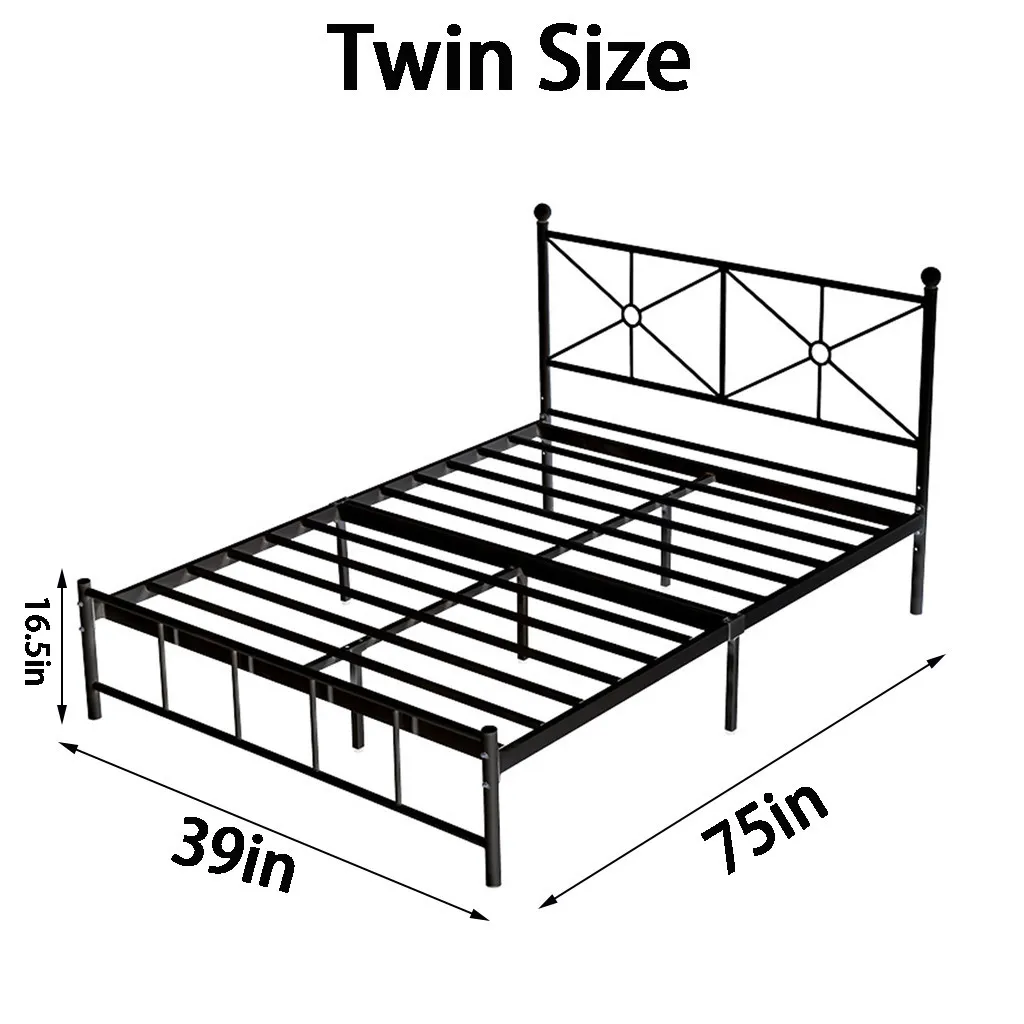 [Товары в США] металлическая рама для кровати с изголовьем черного шара и