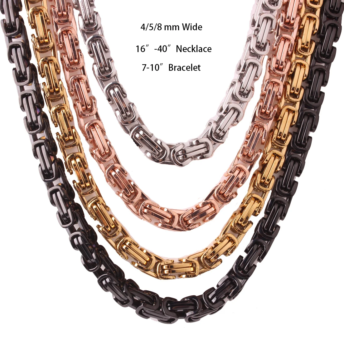 Цепочка или браслет для мужчин и женщин Ювелирное Украшение из нержавеющей стали