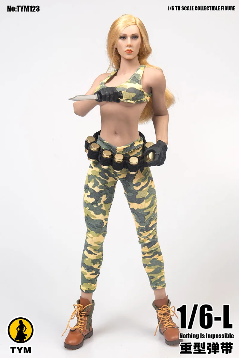 

TYM123 1/6 Soldier Tactical Heavy Bullet Belt Model Clothes Accessories Fit Male Female 12'' Action Figure Body