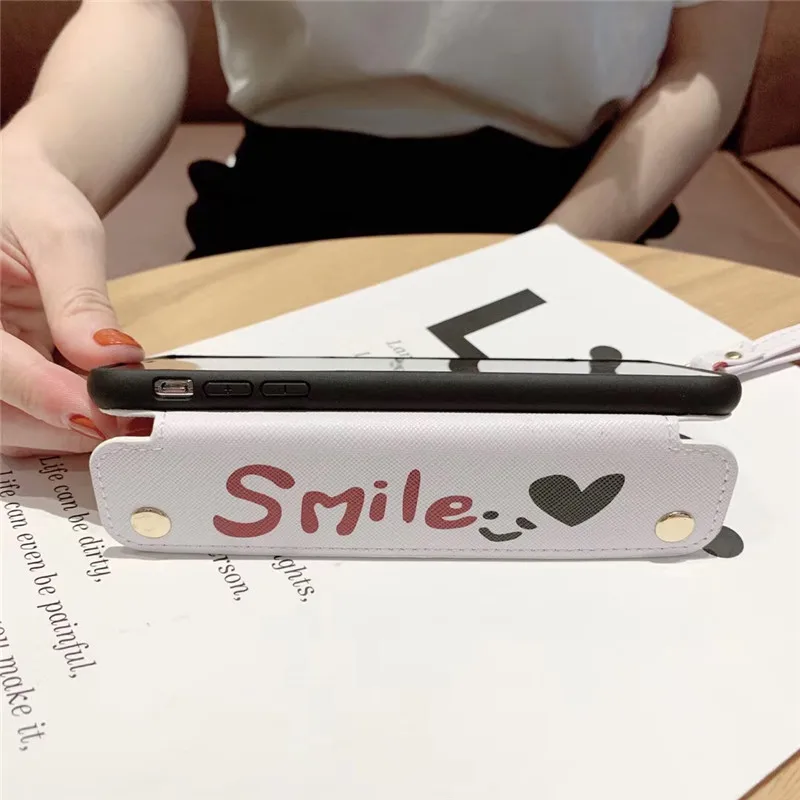 Роскошный чехол-бумажник Smile с милым узором в виде сердечек подставкой чехлы для