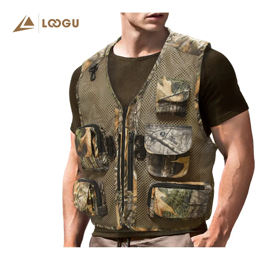 

LOOGU Fishing Vest Photography Multi Pockets Breathable Mesh Quick Dry Waterproof Detachable Outdoor Sport Hiking Waistcoat