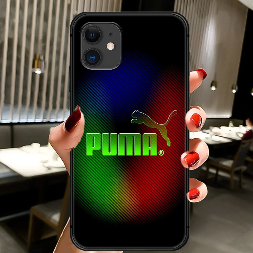 

Trendy luxury Brand Puma Phone Case Cover Hull For IPhone 5 5s se 2 6 6s 7 8 12 Mini Plus X XS XR 11 PRO MAX black Bumper