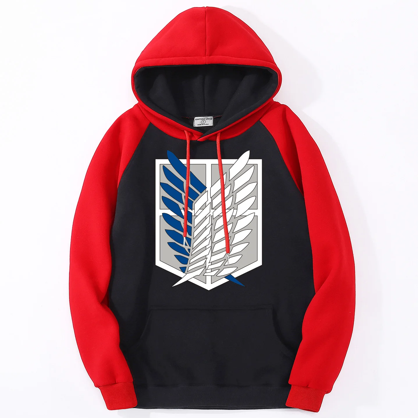 Мужской пуловер реглан с принтом Крылья свободы из атаки титанов осень 2021