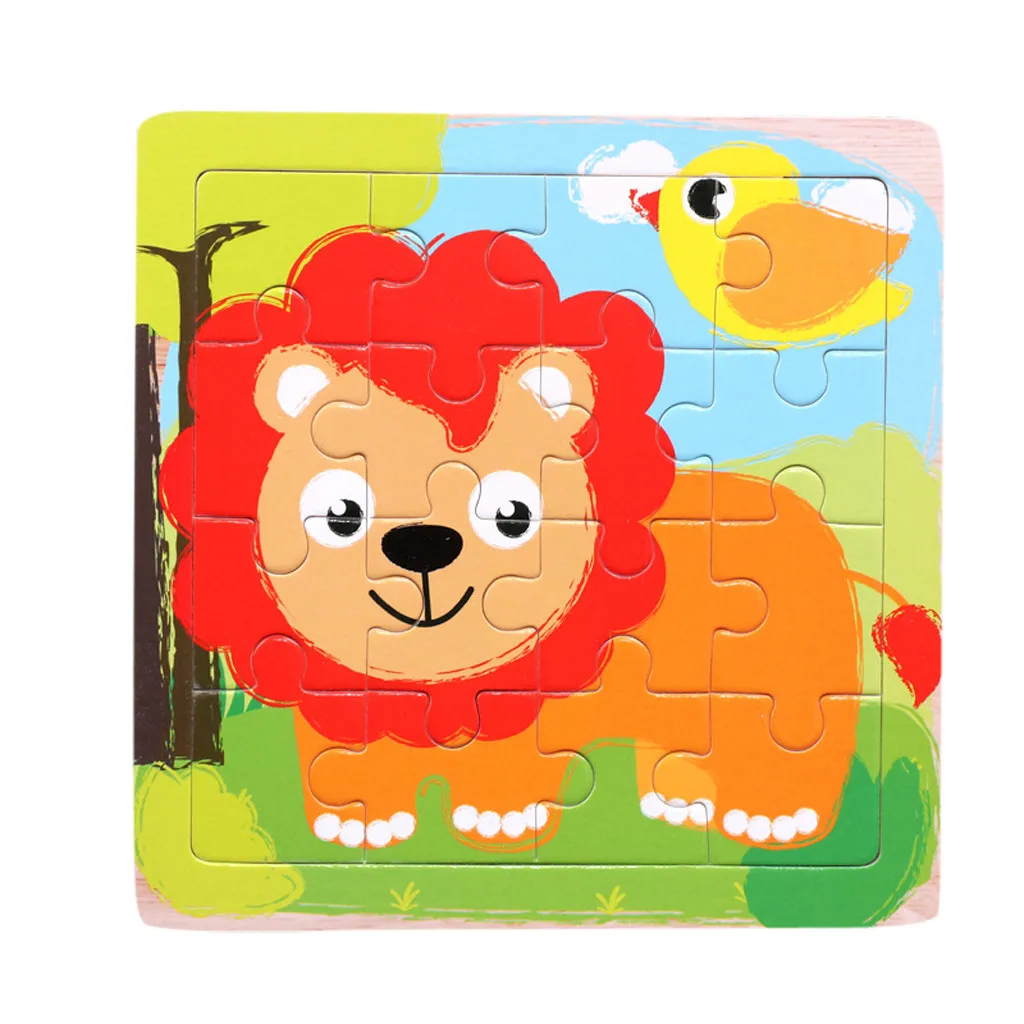 Детские деревянные пазлы с различными узорами ранние головоломки Обучающие