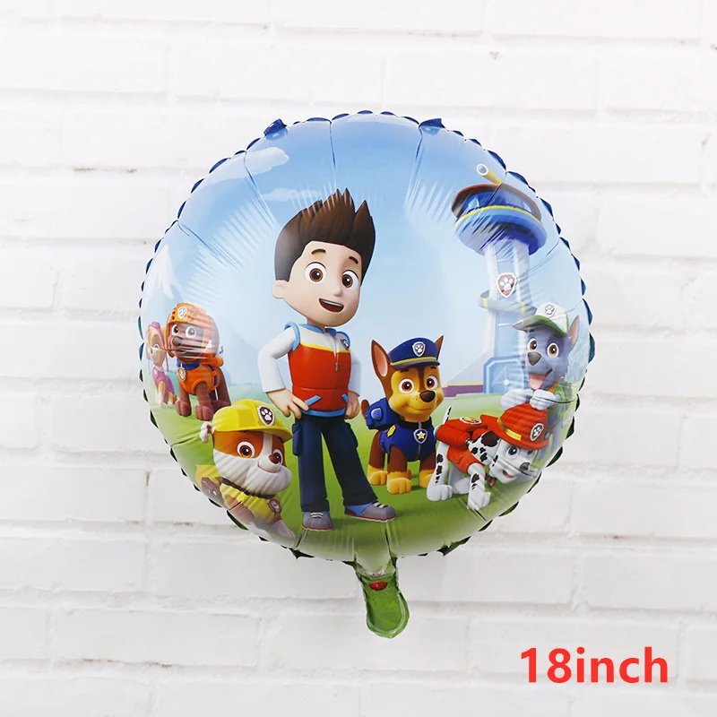 Balloon-D Paw Patrol украшения на день рождения для детей, праздничная сумка для дня рождения, бумажные чашки, тарелки, детские одноразовые столовые приборы для душа - Цвет: Balloon-D
