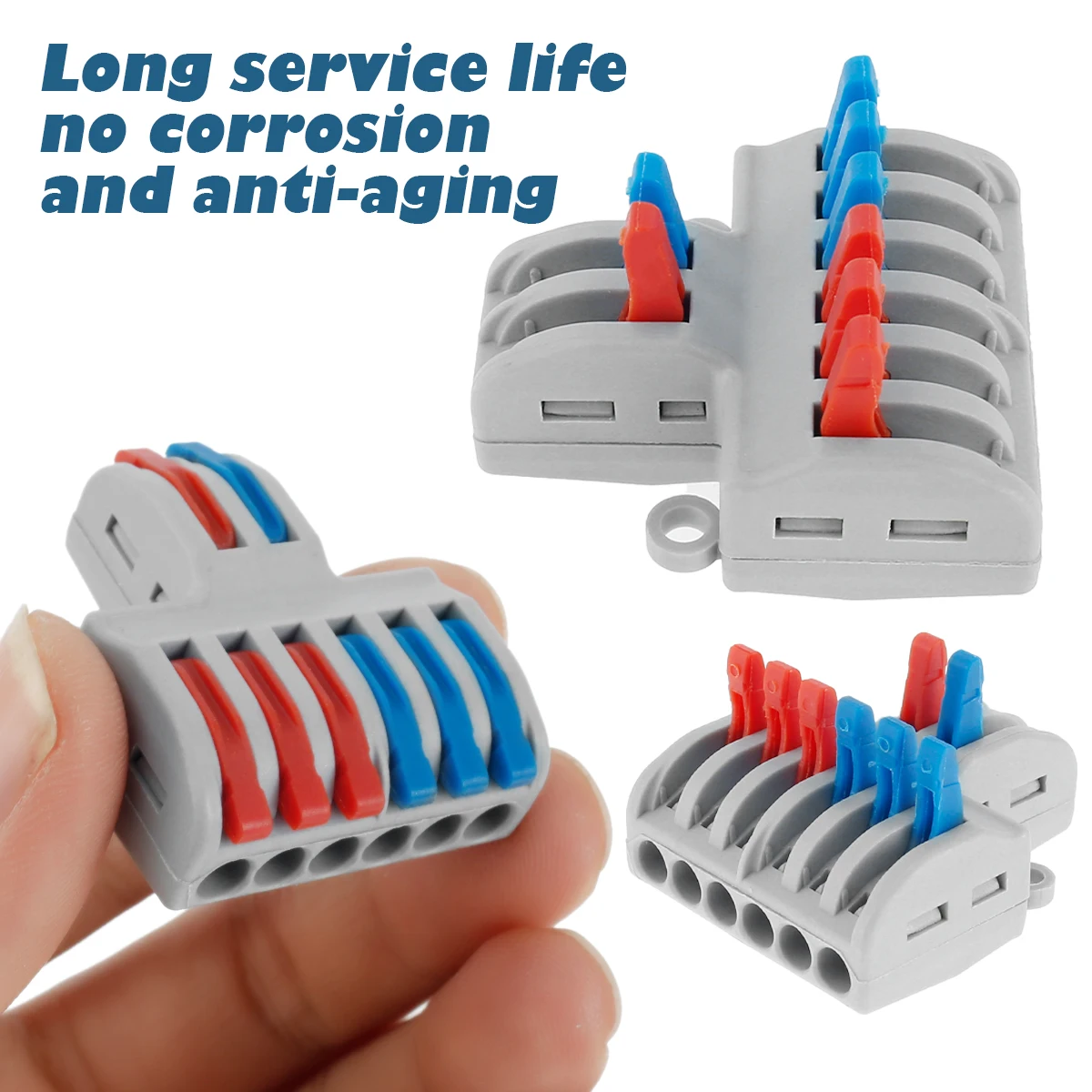 

7PCS Quick Cable Splitter Push-in Wire Connector SPL-62 Universal Compact Conductor Terminal Block For ELECTRICAL Connection
