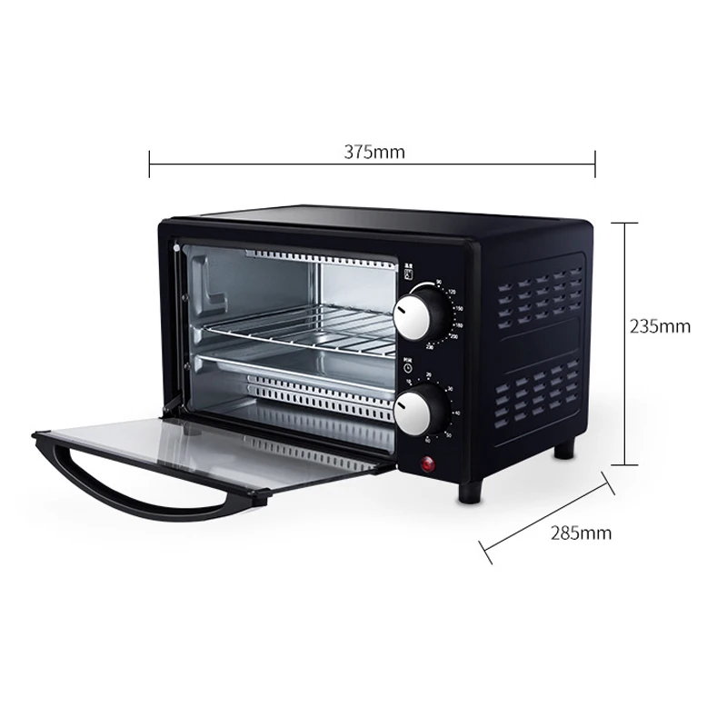 

800W 12L Electric Oven Multifunctional Household Toaster Double Layers Oven Durable Grill Baking/Dried Fruit/Barbecue