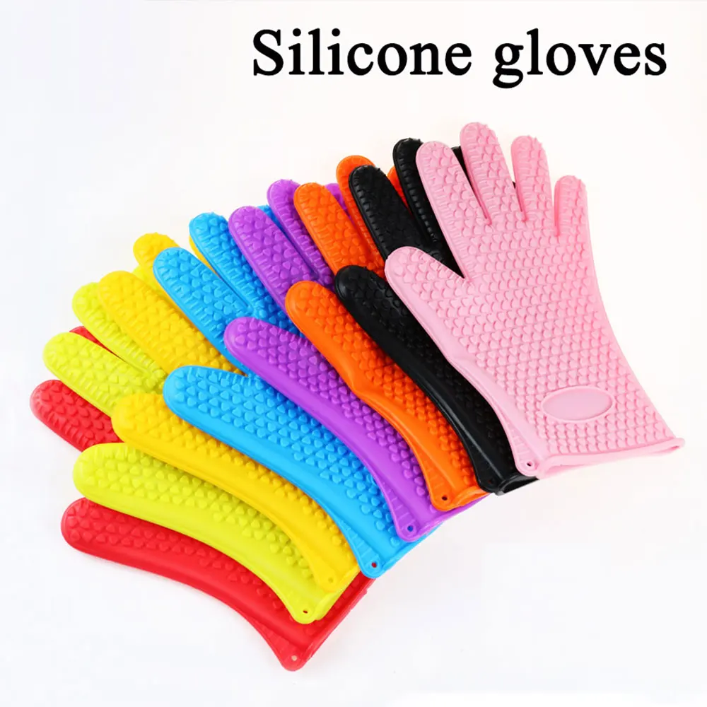 Silicone world Kitchen heart-shaped Microwave Mitt Insulated Oven Heat Resistant Glove Baking Cooking Non-slip Tool | Дом и сад