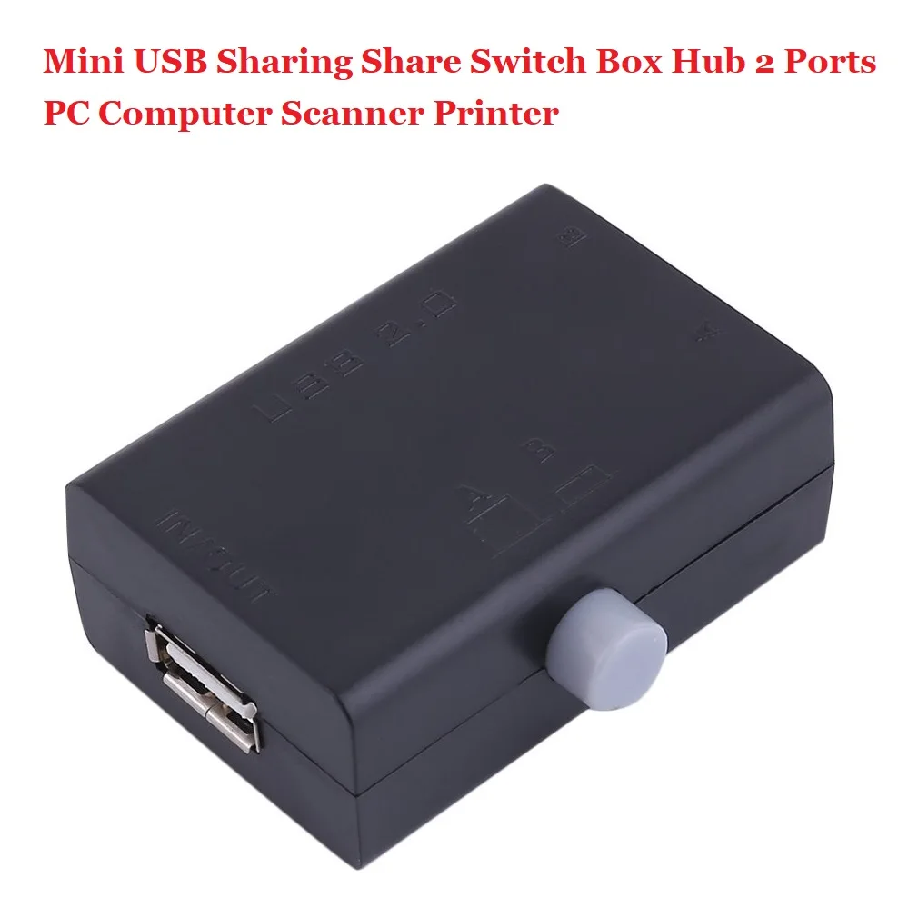 

Совместное использование мини-USB, совместное использование, коммутационная коробка, концентратор, 2 порта, компьютерный сканер для ПК, принт...