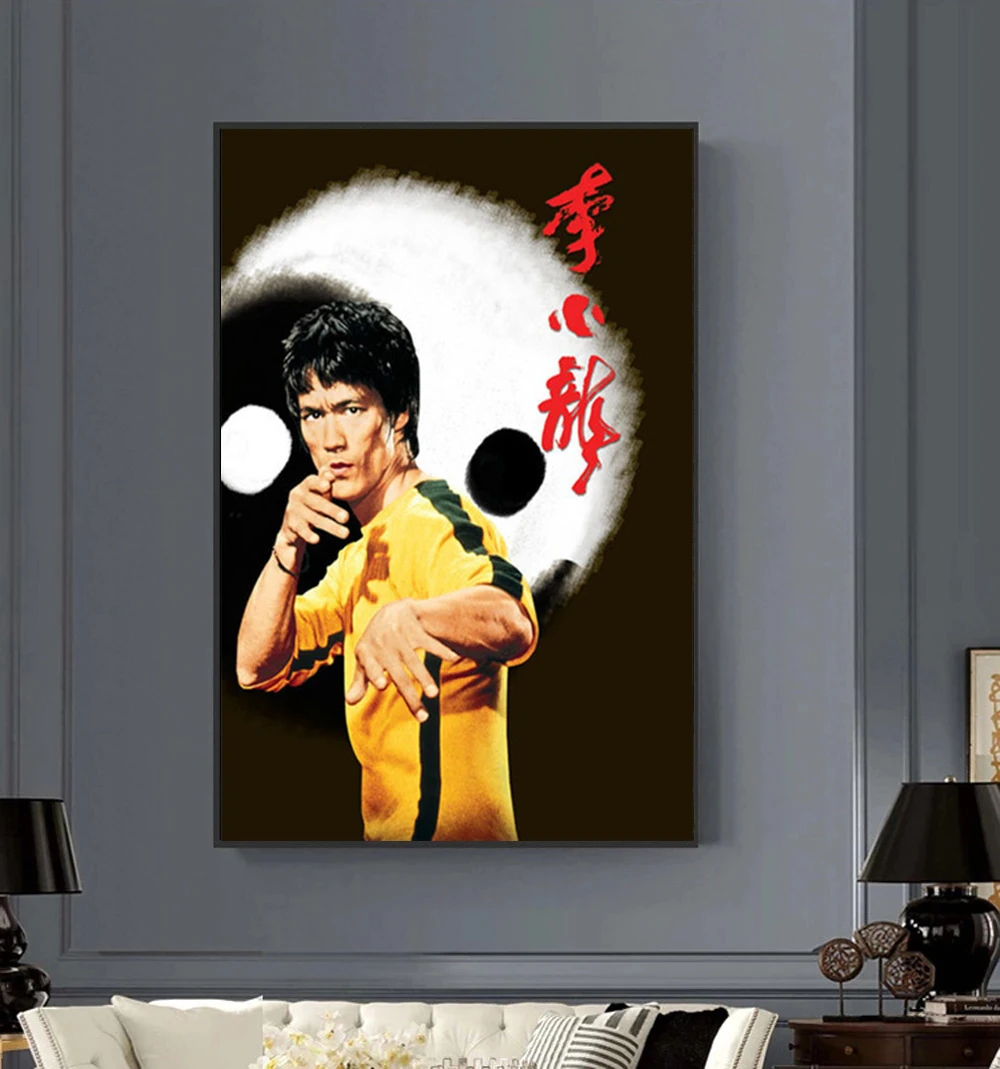

Bruce Lee Kung Fu Superstar Canvas Painting Wall Art Posters and Prints Pictures for Modern Living Room Home Decor Cuadros