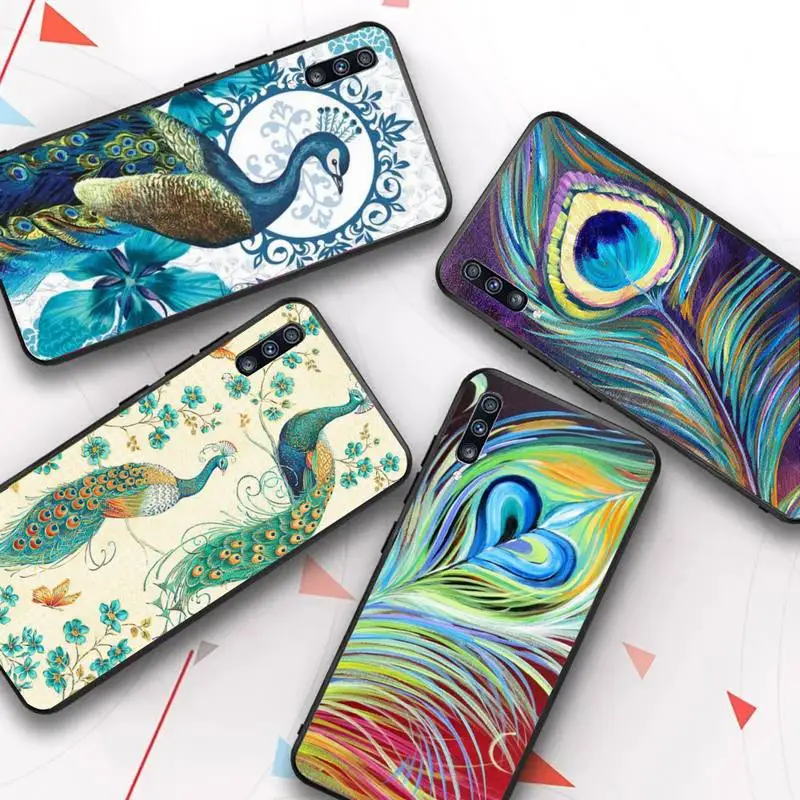 

Peacock Feather Phone Case for Samsung Galaxy A51 30s a71 A21s A70 10 A30 Capa