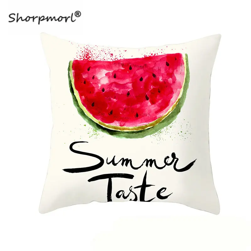 Чехол для подушки с принтом фруктов 18x18 дюймов 100% полиэстер 45x45 см | Дом и сад