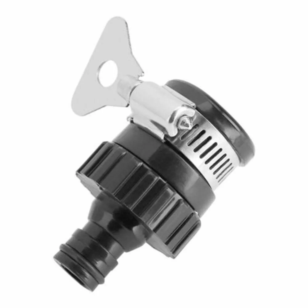 

Adapter Tap Connector Adjustable Black Faucet Fitting Garden Hose Pipe