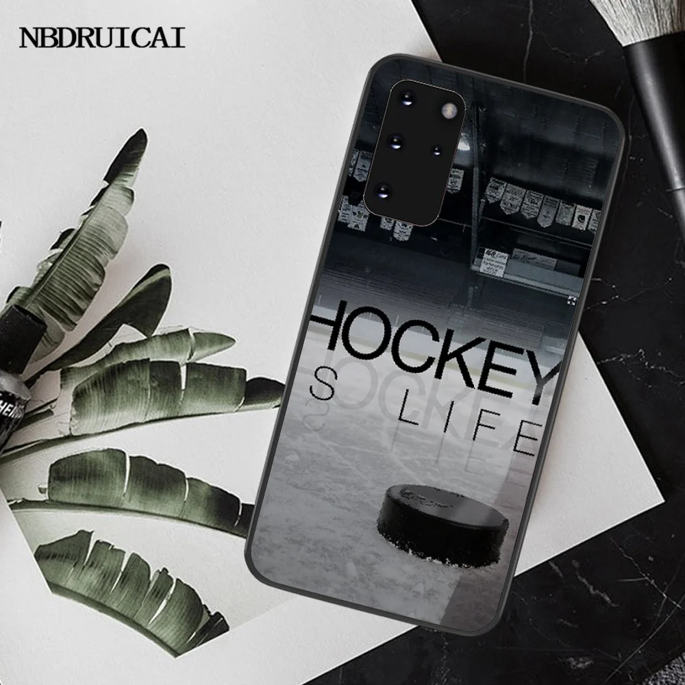 NBDRUICAI Хоккей с шайбой Новое поступление черный чехол для сотового телефона Samsung S20