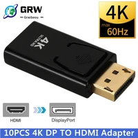 10pcs 4k dp to hdmi compatible 4k2k and 1080p adapter displayport revolution dp to hdmi compatible female for pc tv