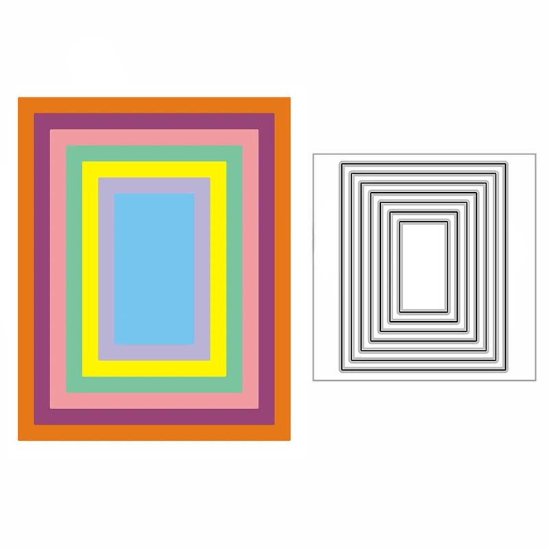 

Новинка Прямоугольная форма для рельефного тиснения 2021 металлические пресс-формы для самостоятельного изготовления декоративных скрапбу...