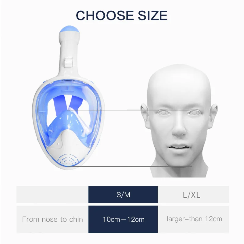 Маска для дайвинга подводного плавания анти туман складная маска лица женщин и
