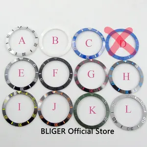 38 мм, белые, синие, черные, зеленые керамические вставки для 40 мм SUB, чехол для часов, автоматический механизм, мужские часы, Безель BB1