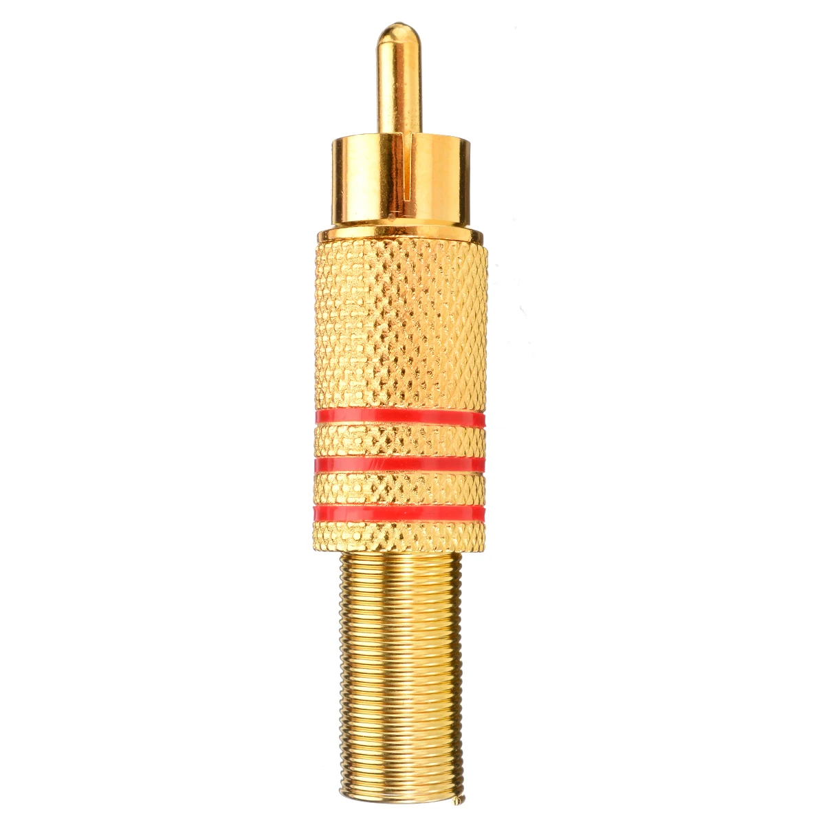 4pcs/lot RCA Male Plug Audio Connector Gold Plated Spring Speaker Solder Video Cable Adapter Wire Connecter | Электроника