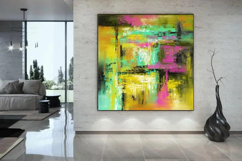 

Extra Large Wall Art Palette Knife Artwork Original Painting on Canvas Modern Wall Decor Contemporary Art Abstract Painting