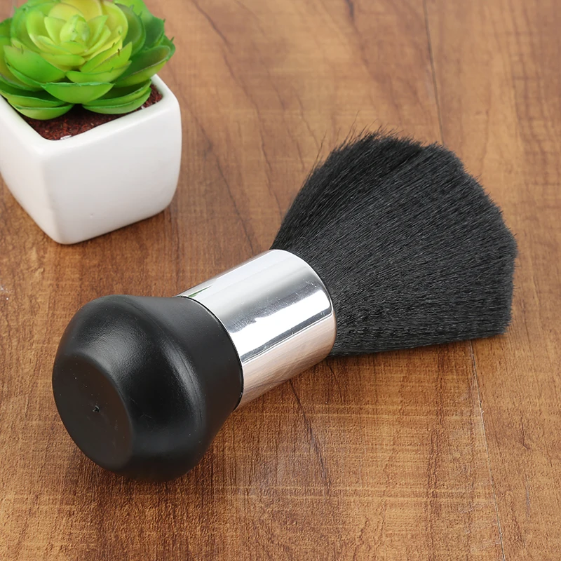 

Practical Soft Fibres Black Neck Face Duster Brushes Hairdresser Hairbrush Salon Cut Hairdressers Styling Make Tools