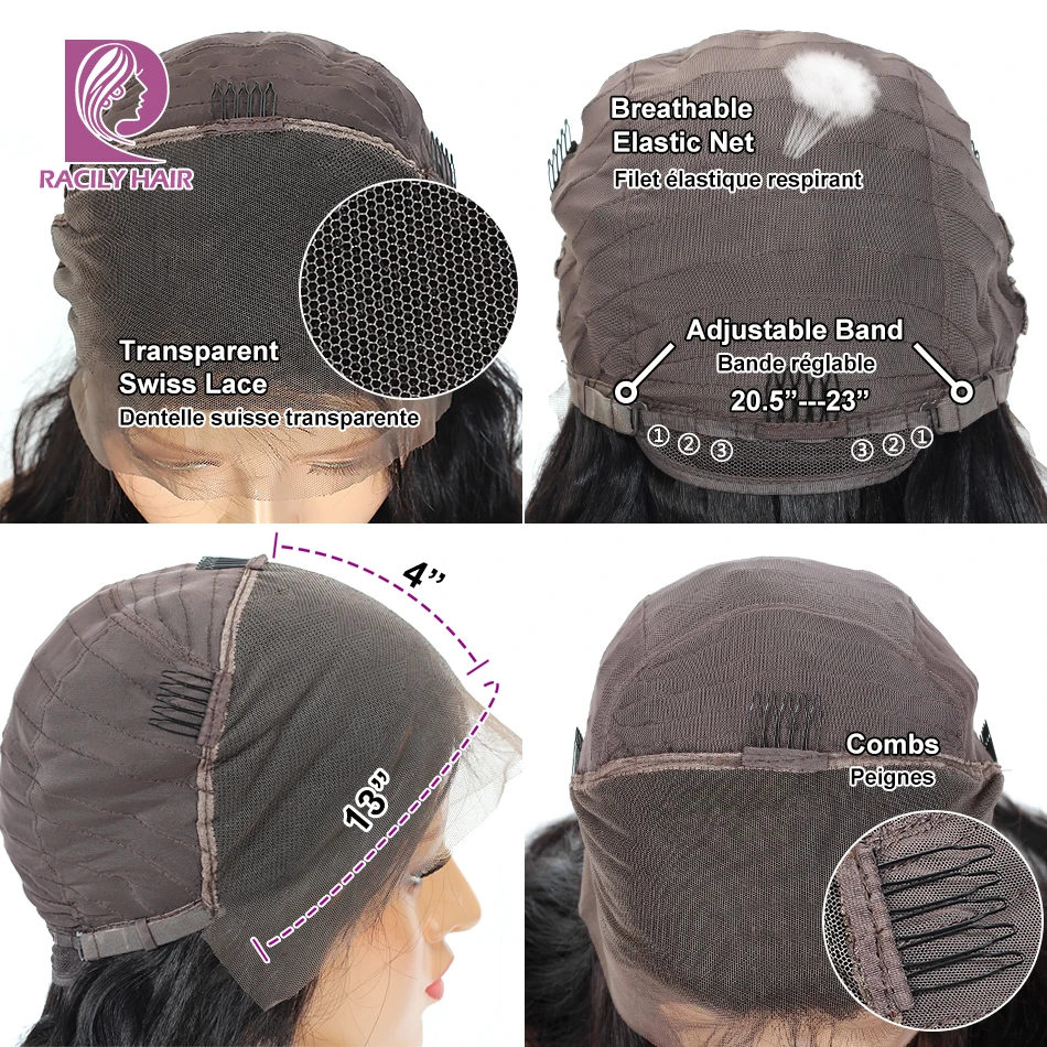 Бразильские кудрявые прямые кружевные передние парики для черных женщин 13x4