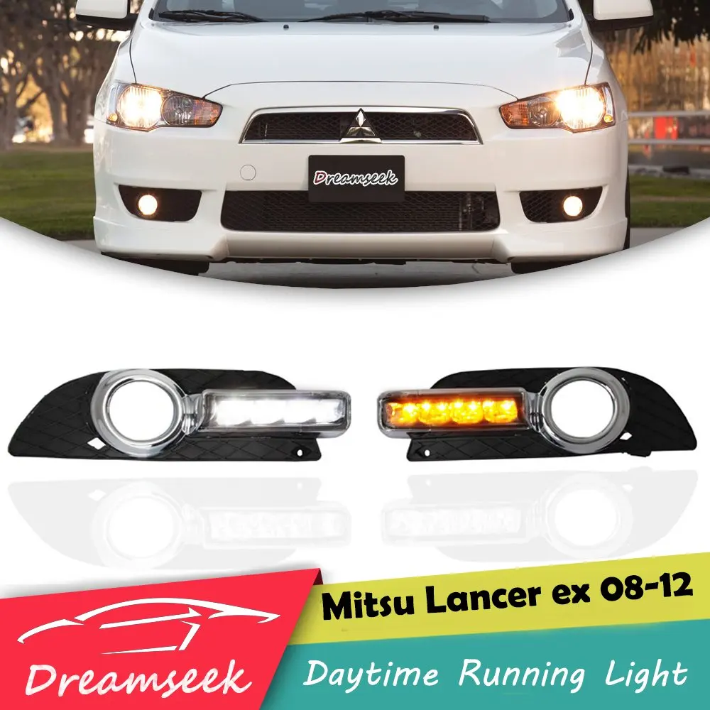 Светодиодные дневные ходовые огсветильник для Mitsubishi Lancer 2008 2009 2010 2011 2012 с
