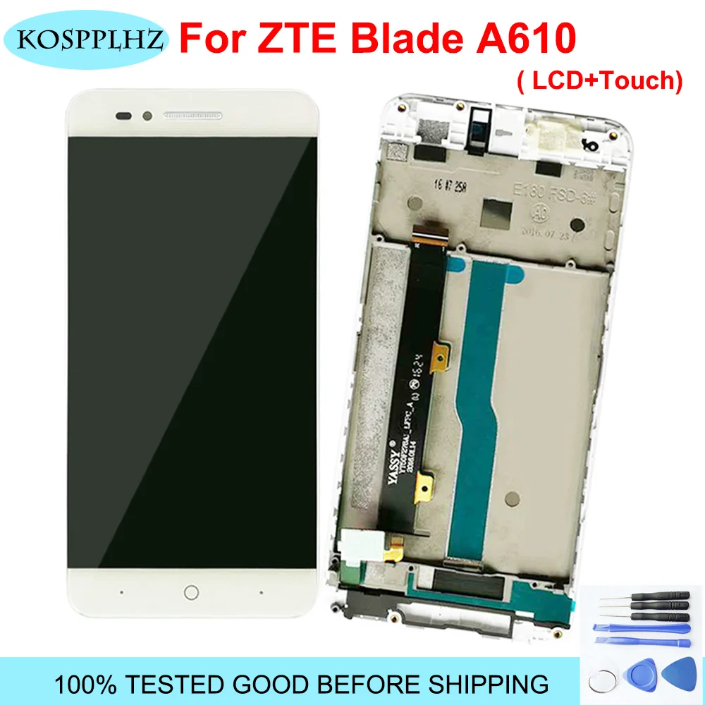 Оригинальный 5 дюймов сенсорный экран Экран 1280x720 ZTE лезвие A610 ЖК дисплей Дисплей